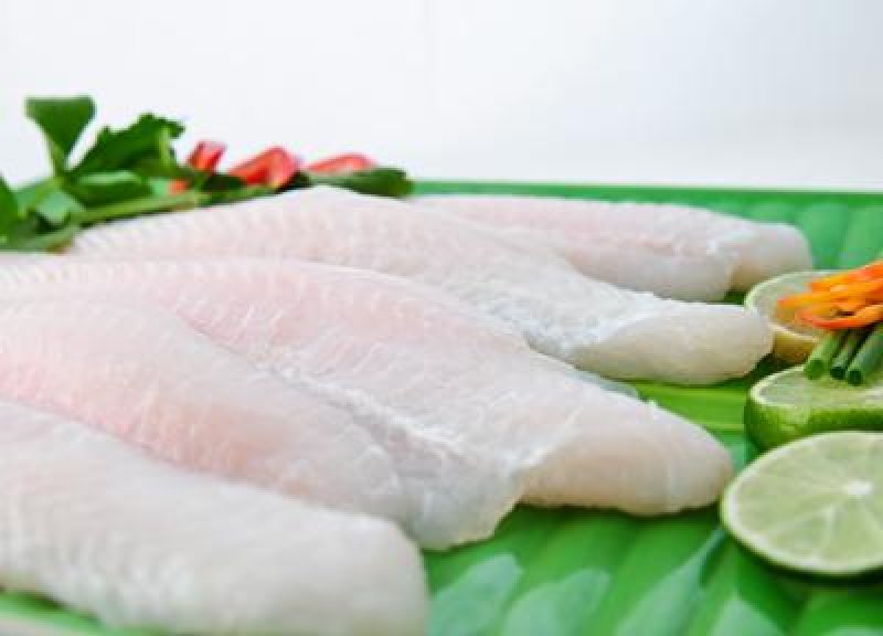 Pangasius filé , zsírtalanított , interfóliás , jég nélkül 600+ g/db