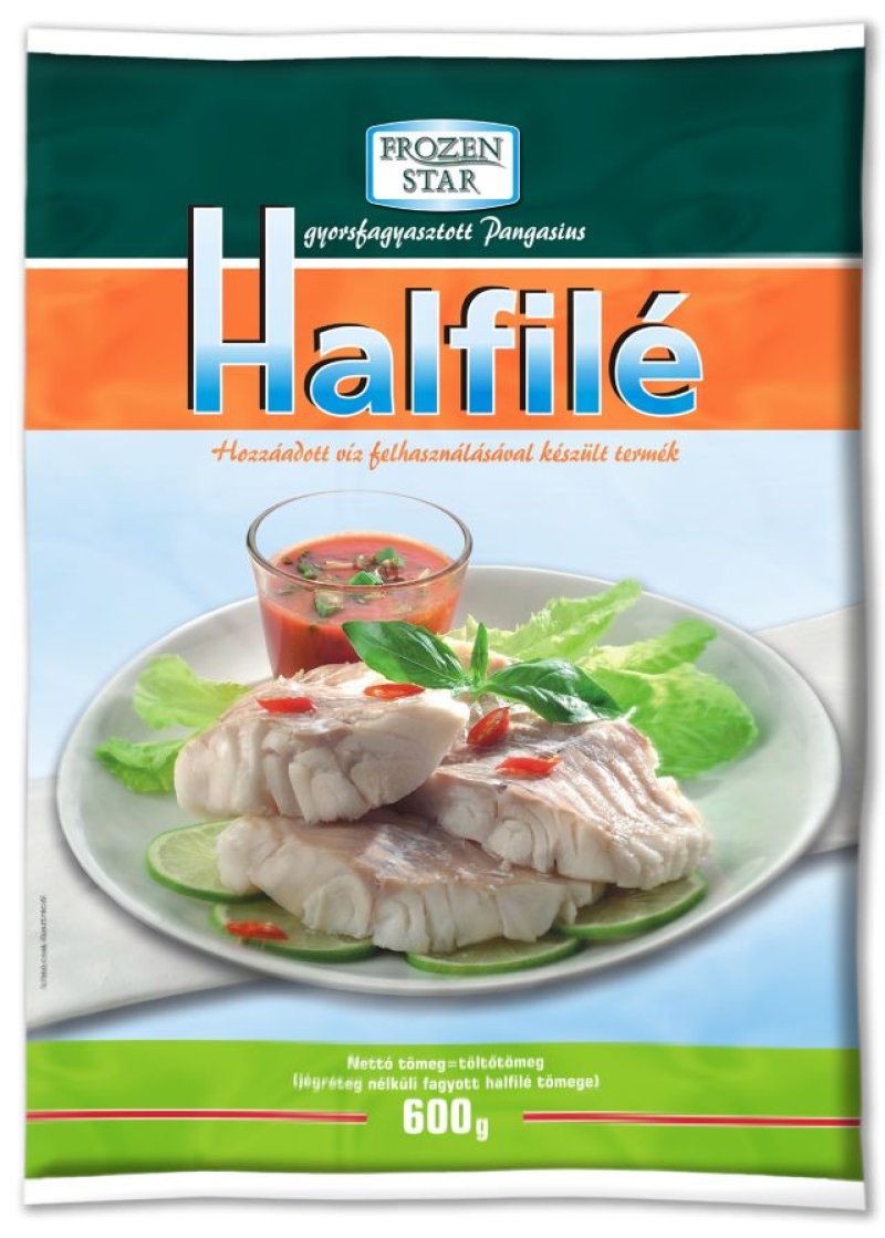 Frozen Star halfilé - fehér, prémium pangasius (Pangasius hypophthalmus) 600 g