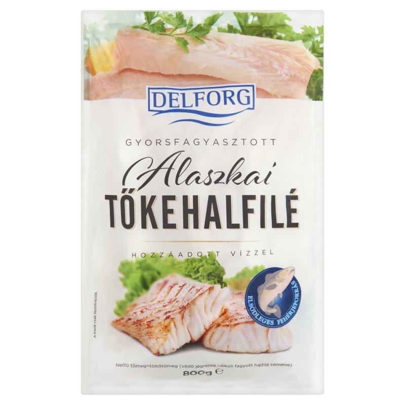 Alaszkai tőkehalfilé (Theragra chalcogramma) 800 g 5% glazúr  / csomag