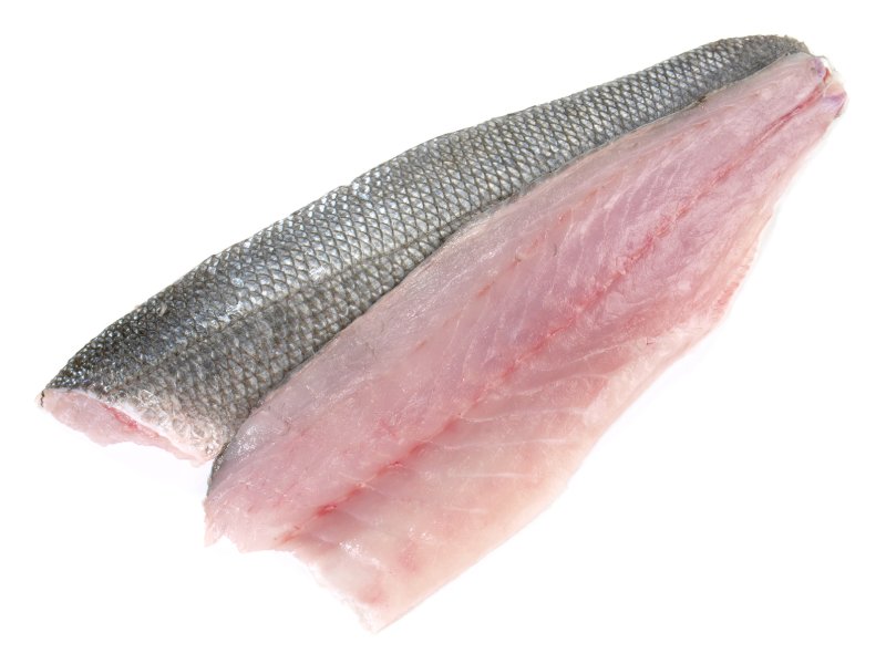 Farkassügér (Branzino) filé, bőrös, 20% glazúr (Dicentrarchus labrax)