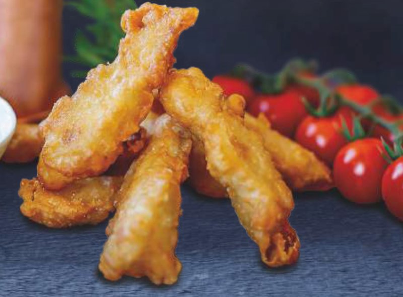 Afrikai harcsafilécsík tempura panírban  (Clarias gariepinus)   